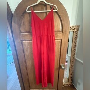 Dynamite Vibrant Red Sleeveless Jumpsuit